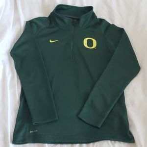 OREGON DUCKS drifit half zip jacket sz child med